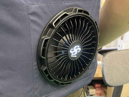 空調服用冷却ファン Cross-Fan EX40｜ペルチェ冷却プレート搭載｜吉川商工